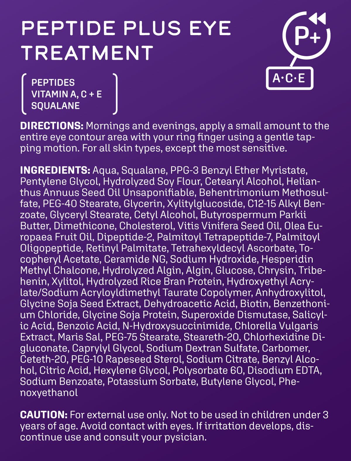 Night-time routine: DCL Peptide Plus Eye Treatment hydrates while you sleep.