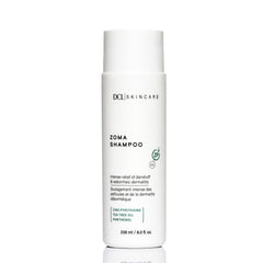 DCL Zoma dandruff shampoo bottle front highlighting 8 oz size and scalp care.