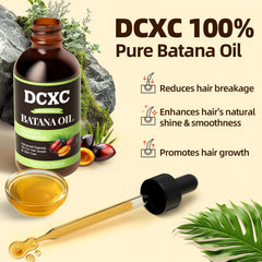 DCXC Batana Oil dropper releasing nourishing oil for conditioning.