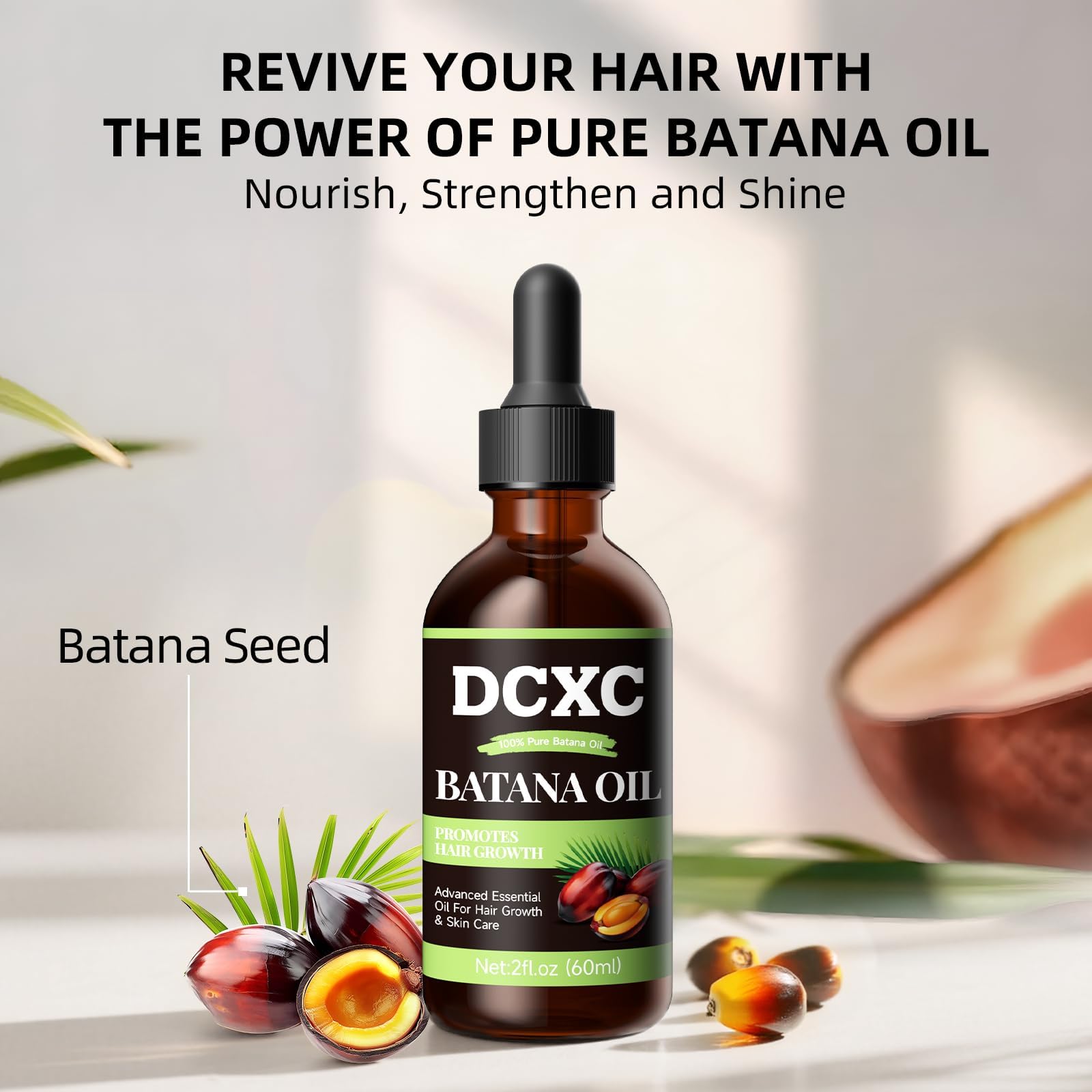 Light protective film forms on hair with DCXC Batana Oil.