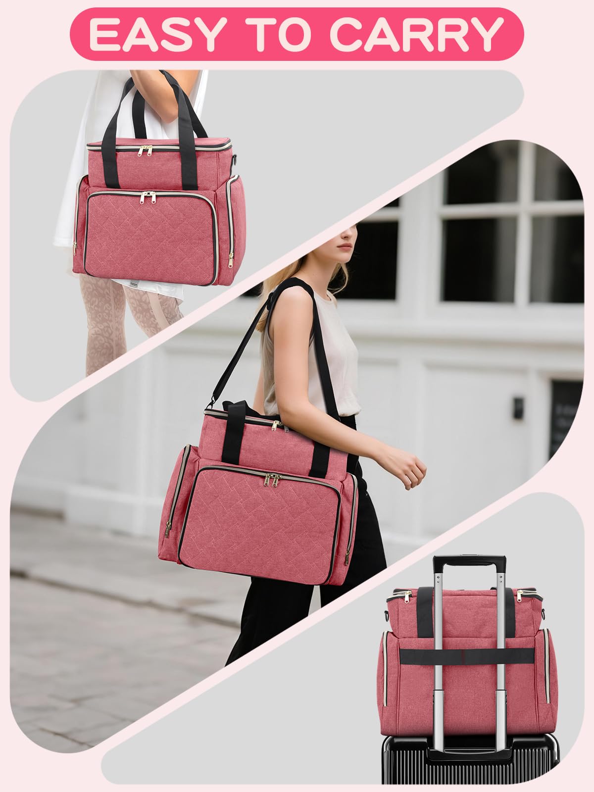 DD DEVILLI pink nail organizer bag is ideal for salons.