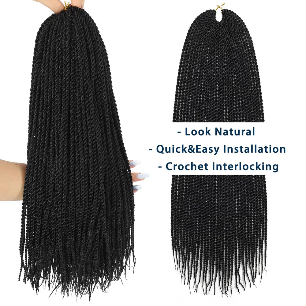 DDvation pre-looped crochet hair with hook included speeds installs
