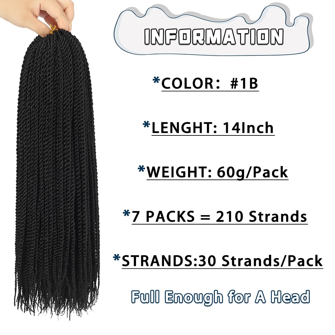 DDvation Senegalese crochet hair ombre 14inch close-up color blend