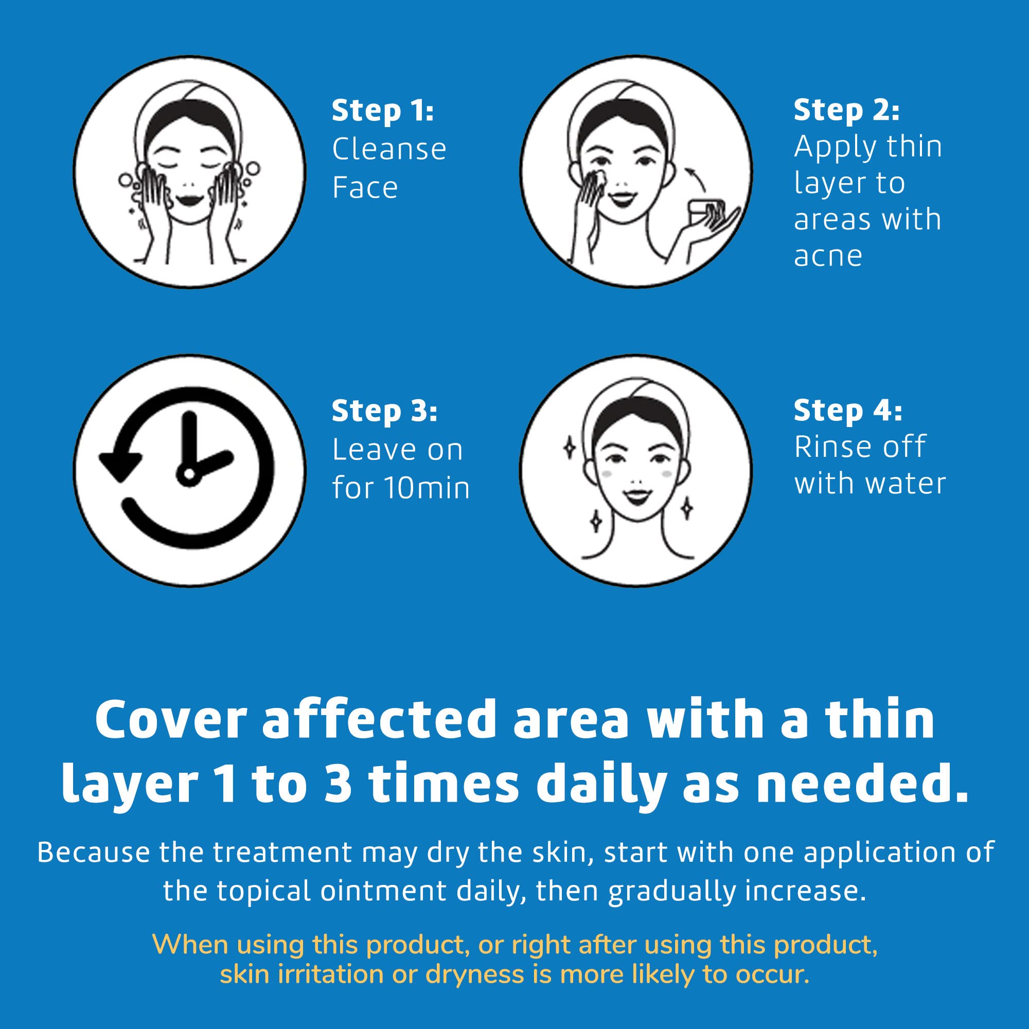 De La Cruz 10% sulfur mask in a 10-minute treatment.
