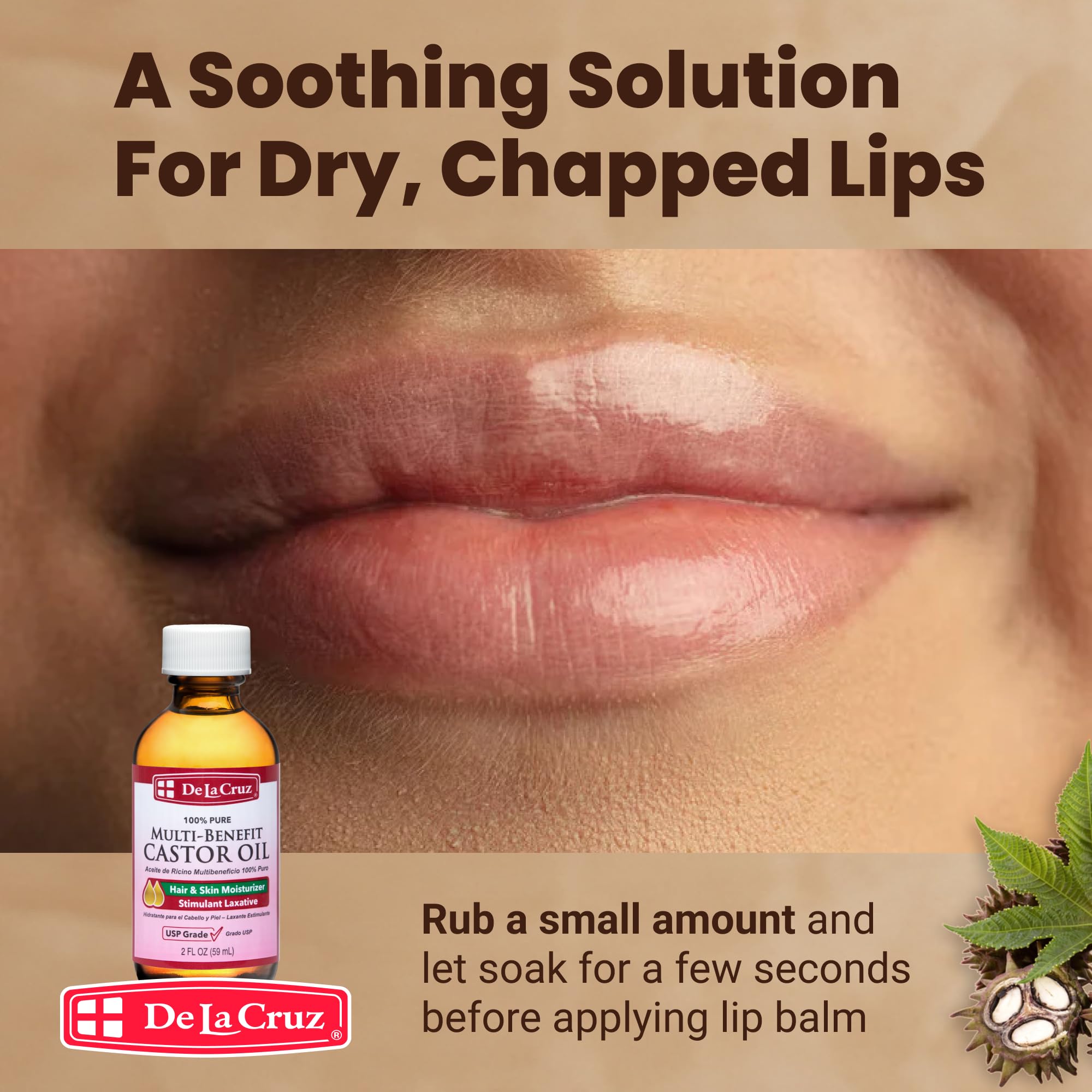 De La Cruz Castor Oil used as part of cosmetic products