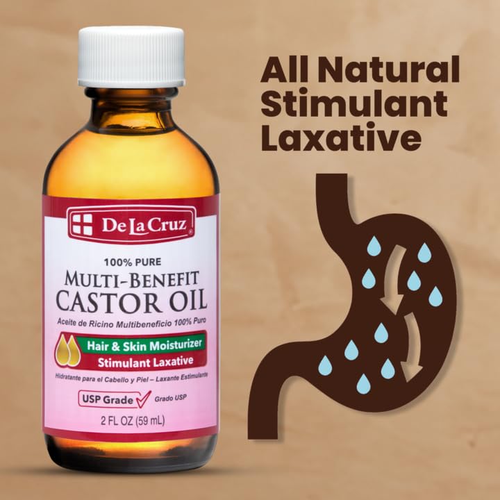 De La Cruz Castor Oil on dry ends to reduce frizz