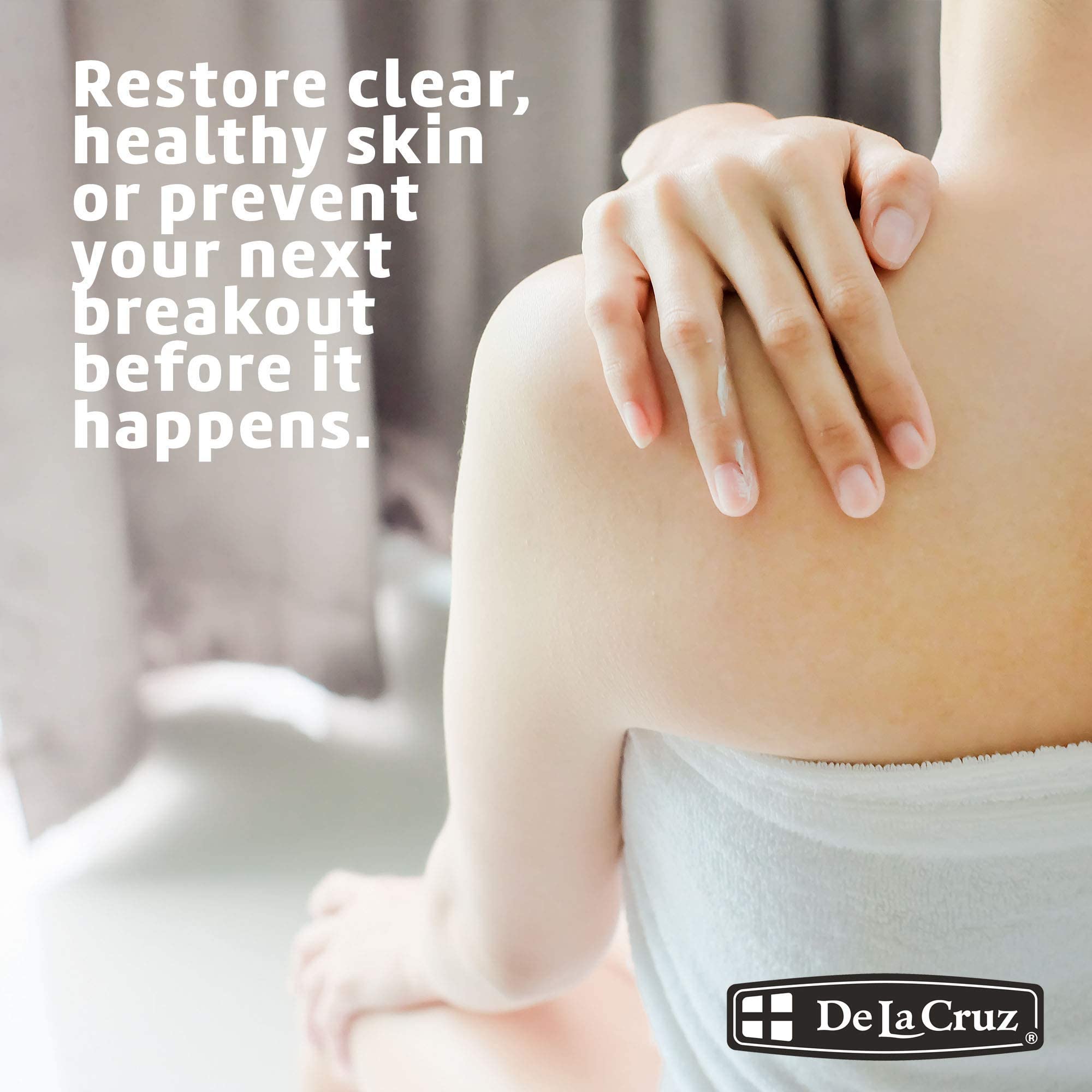 De La Cruz Sulfur Ointment applying to affected area for targeted blemish care