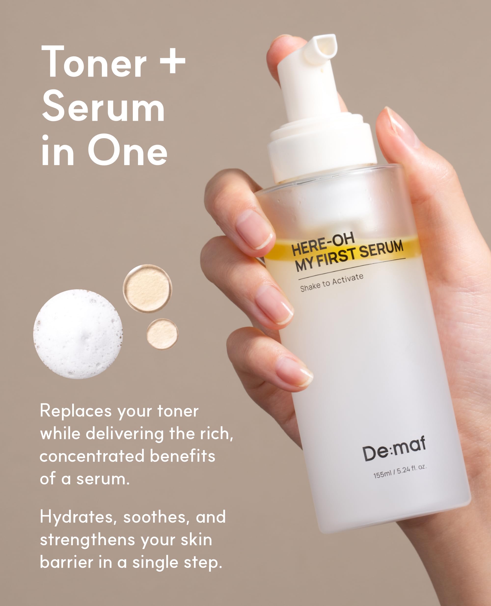 Here-Oh My First Hydrating Serum ingredients highlight ceramide and hyaluronic acid