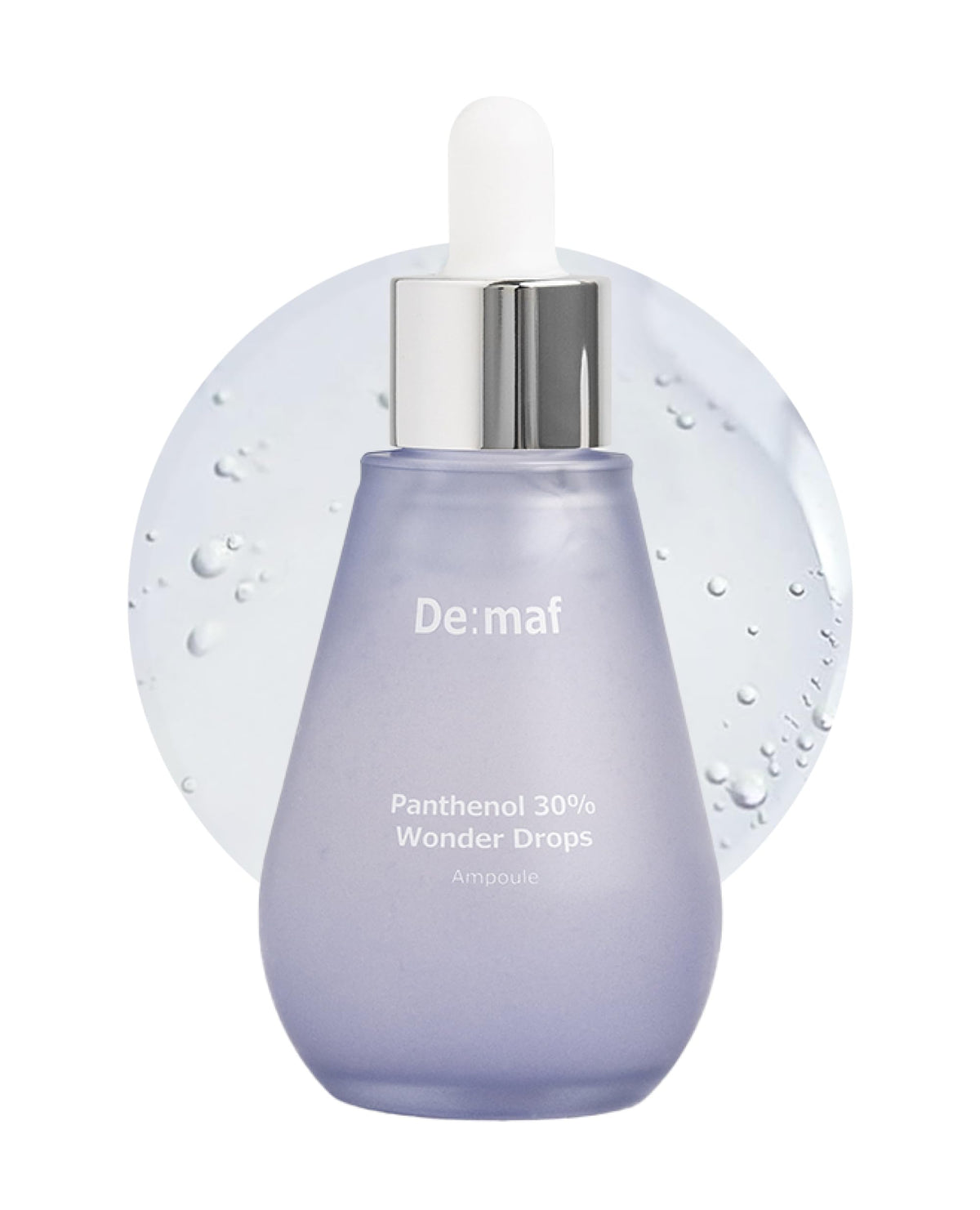 De:maf Panthenol 30% Wonder Drops bottle for instant calming and radiant skin.