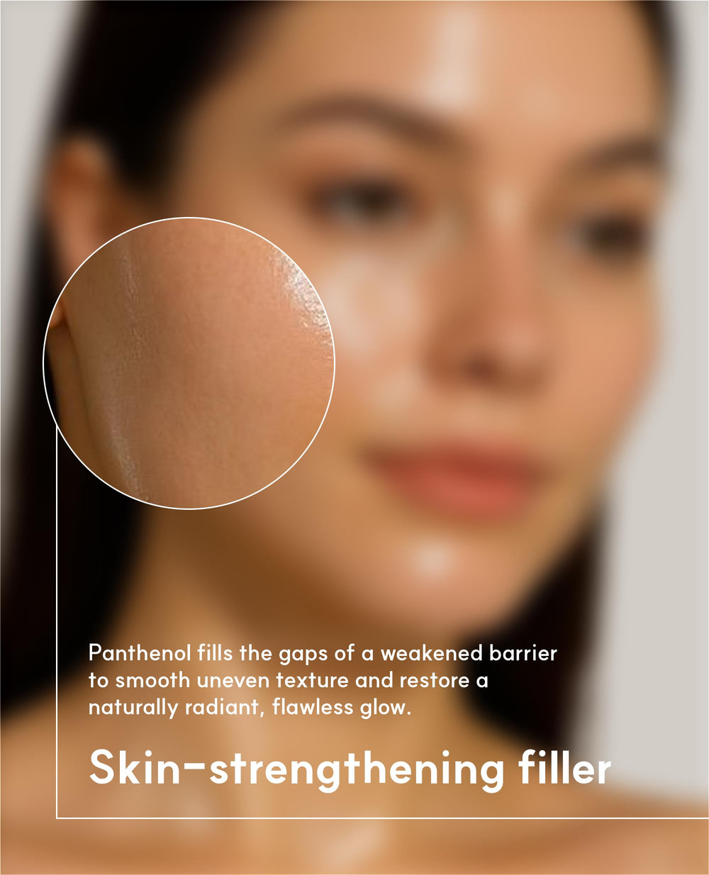 De:maf Panthenol 30% ampoule pipette releasing calming drops for quick relief.