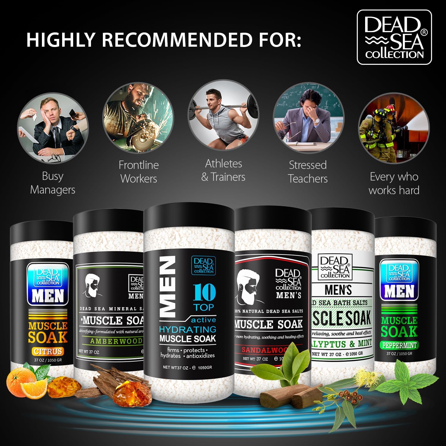 Dead Sea Collection 37oz packaging box displayed for generous value