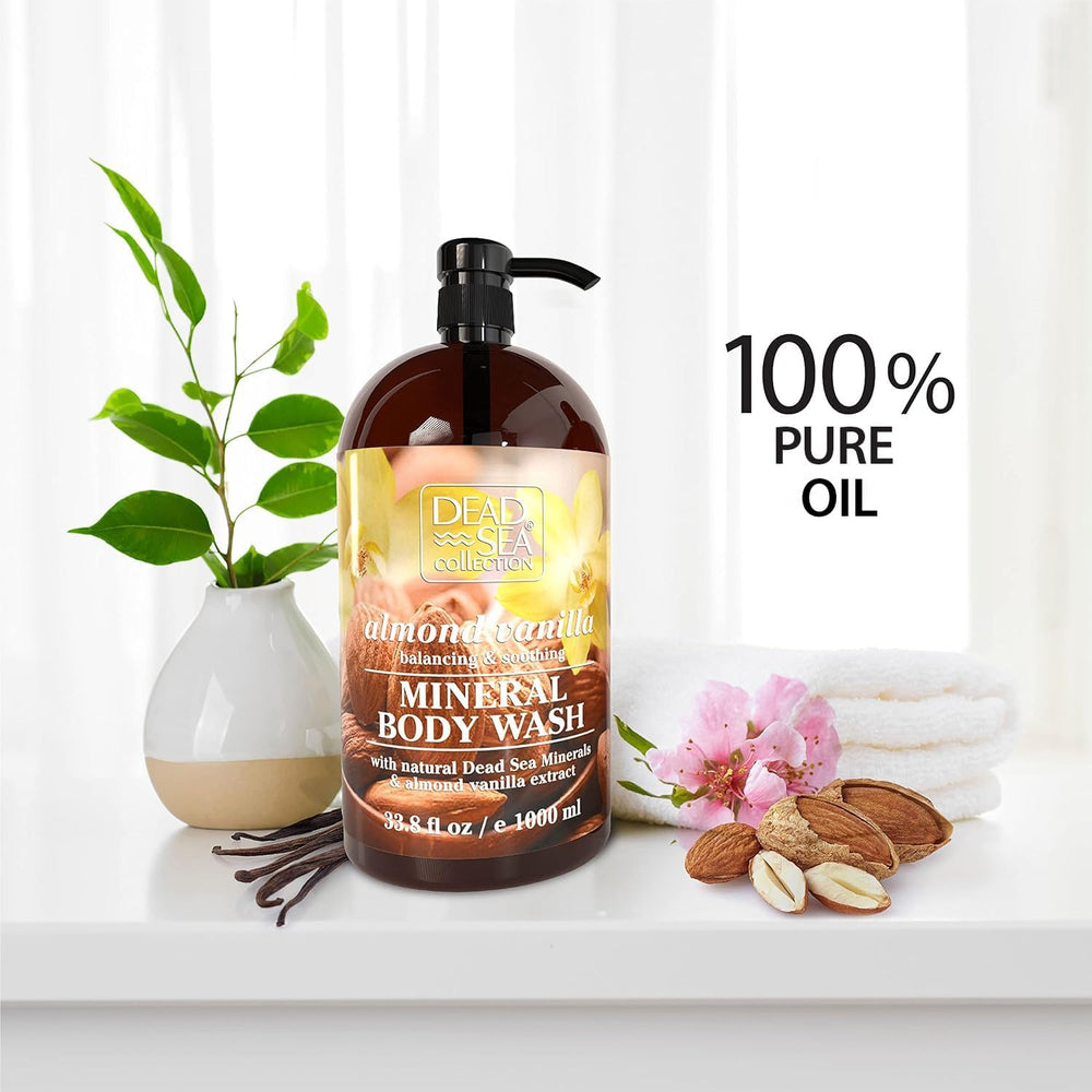 Rich bubble-lather from Dead Sea Collection Almond Vanilla moisturizing wash.