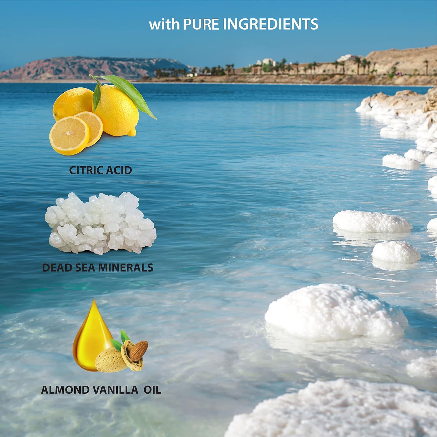 Pack of two Dead Sea Collection Almond Vanilla bottles with pumps for family use.