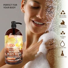 Spa-like Dead Sea Collection Almond Vanilla shower scene with refreshing aroma.