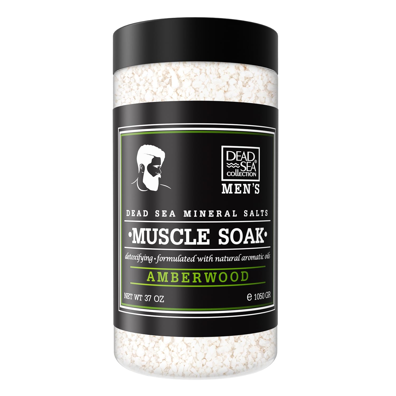 Dead Sea Collection amberwood oil bath salts bottle pour for soothing post-work unwind