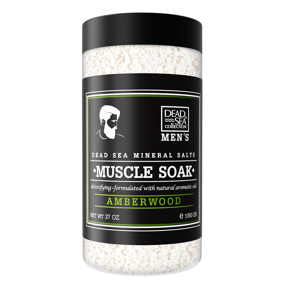Dead Sea Collection amberwood oil bath salts bottle pour for soothing post-work unwind