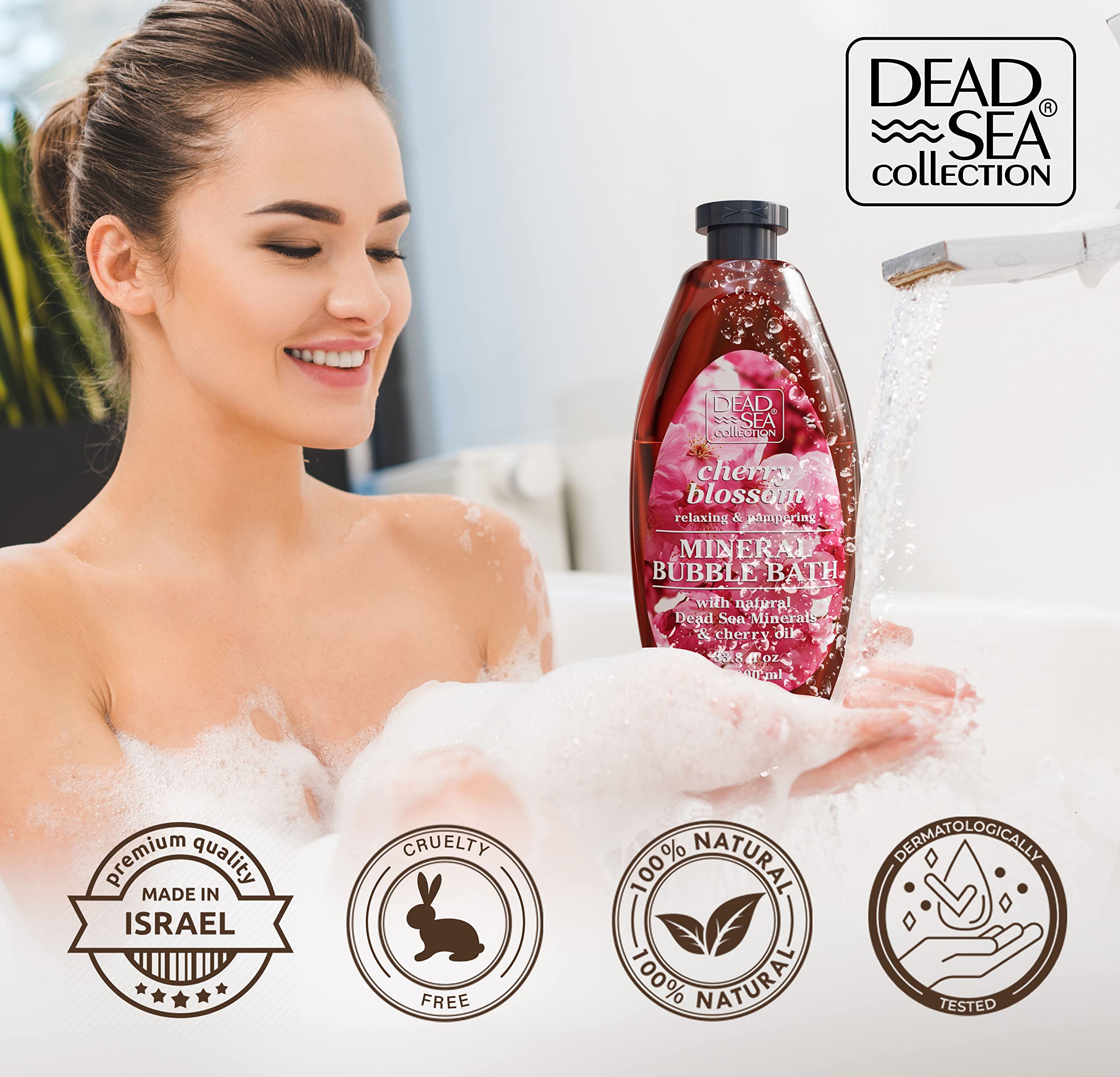 Cherry Seeds Oil blend promotes a hydrating bath experience after workouts.