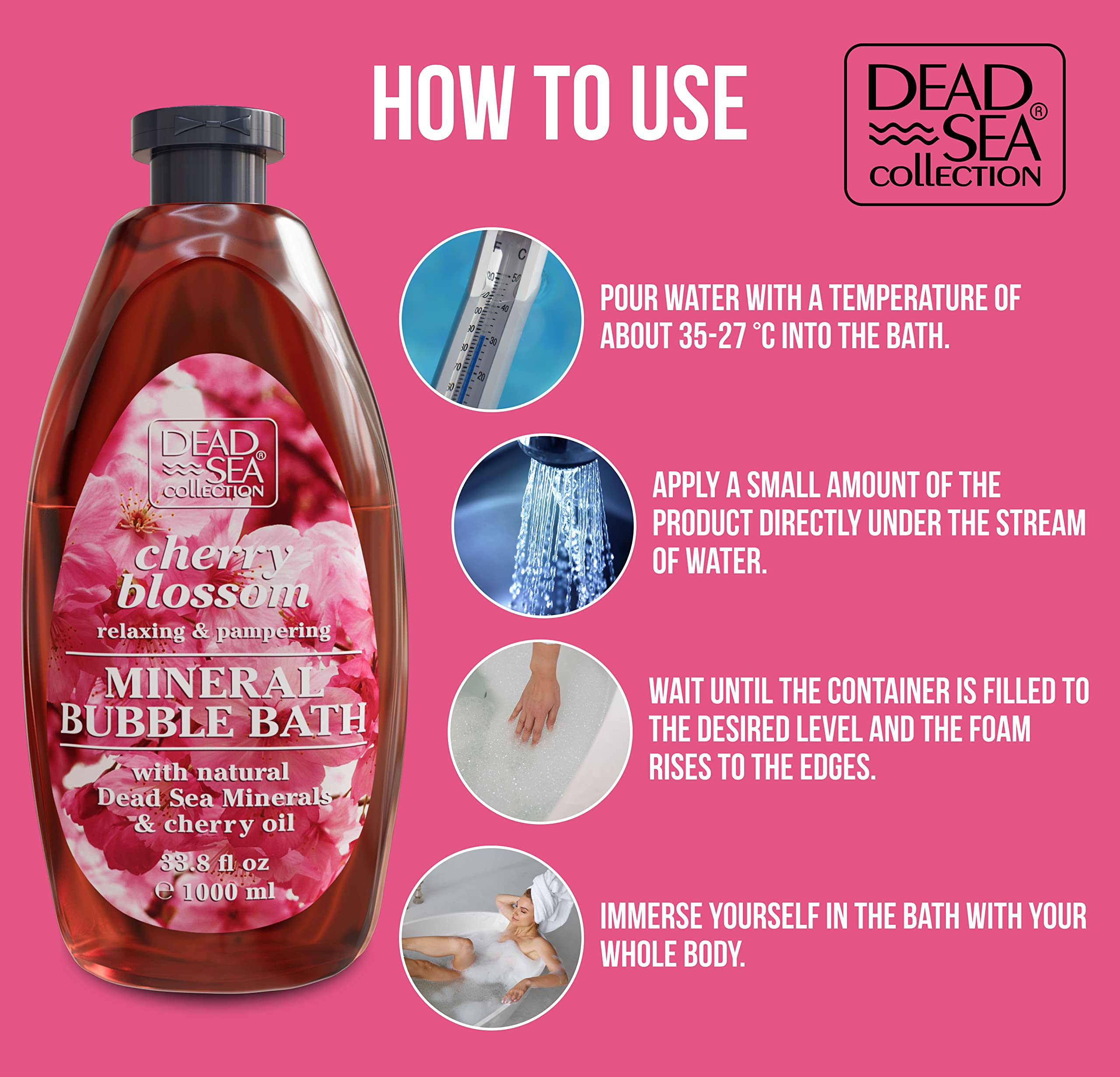 Bottle with visible bubbles suggesting long-lasting fragrance on the skin.