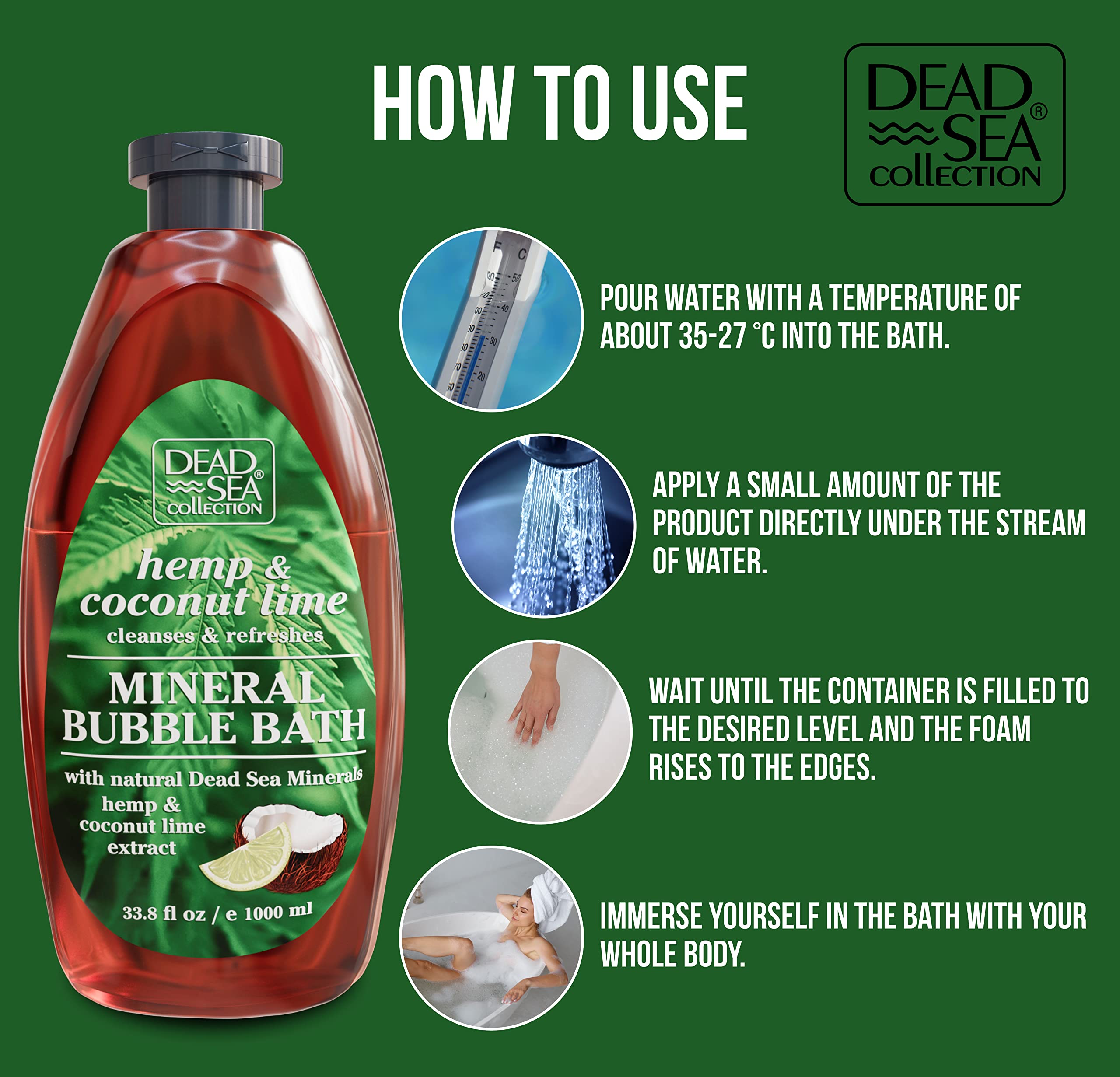 Dead Sea Collection coconut extract image emphasizing hydrating components.