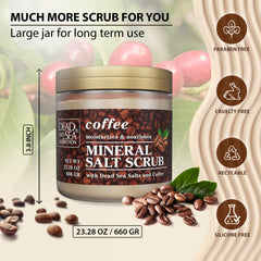 Dead Sea Collection texture closeup highlights gritty exfoliants for smooth, velvety skin.