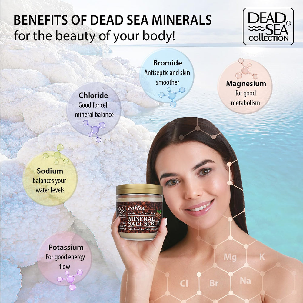 Dead Sea Collection wash rinse demonstrates easy removal and refreshed, clean feel.