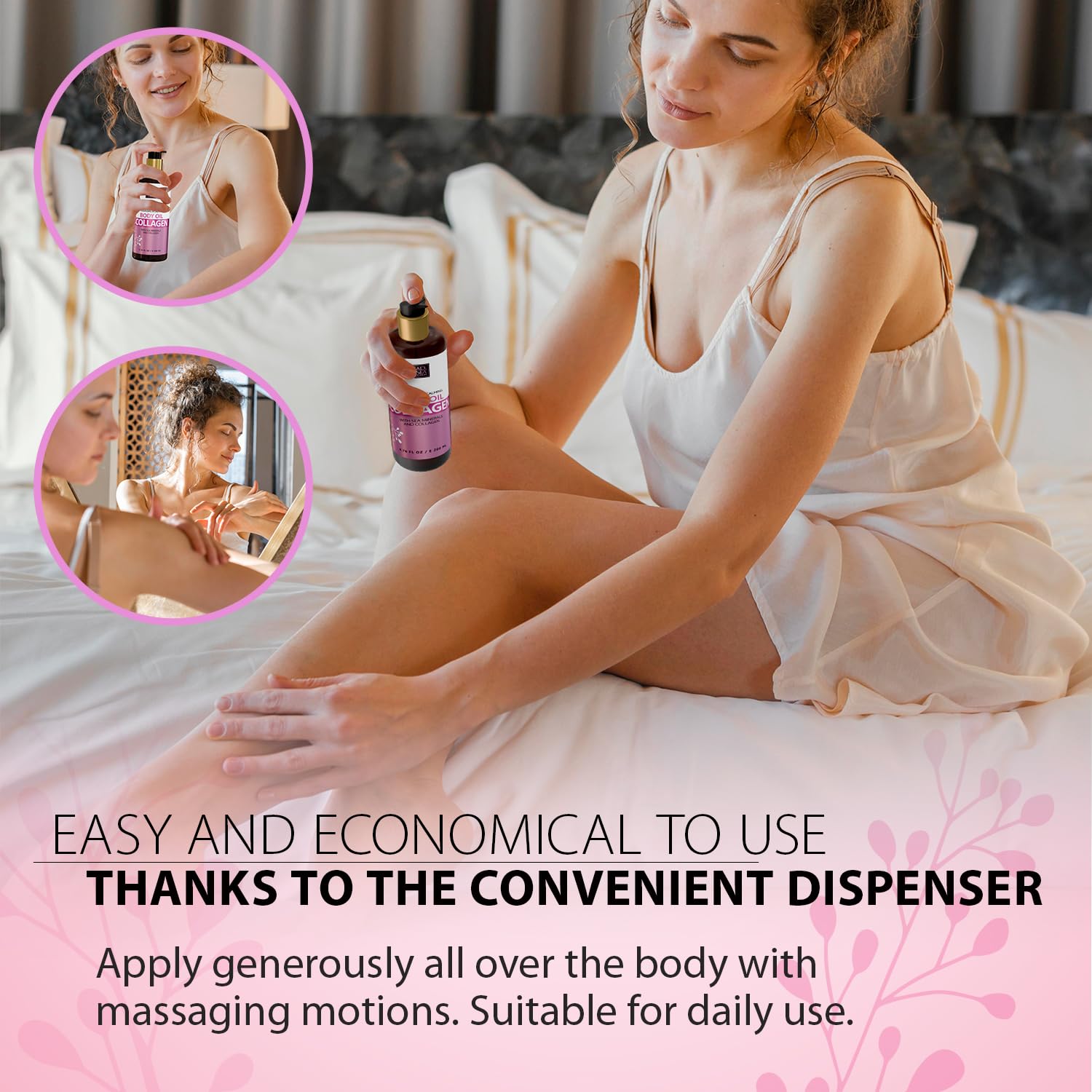 Dead Sea Collection collagen body oil ingredients blend highlights moisture-rich formula.