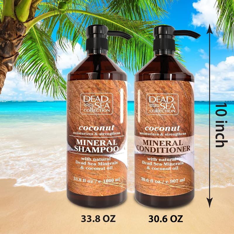 Dead Sea Collection conditioner bottle with pump offers lasting softness and manageability.
