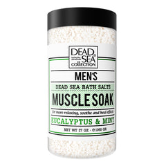 Dead Sea Collection eucalyptus mint bath salts jar enhances post-workout relaxation.