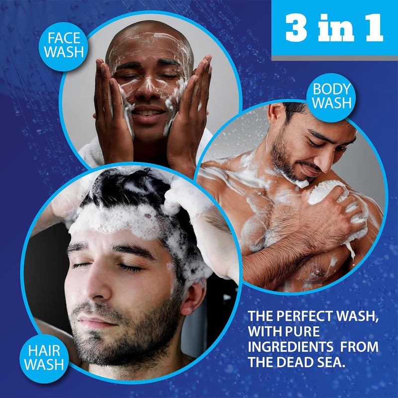 Dead Sea Collection Amber Wood shower gel creates a rich lather for skin and hair.