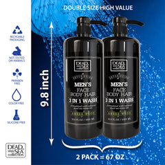Dead Sea Collection Amber Wood two-pack box emphasizes convenience and value for grooming.