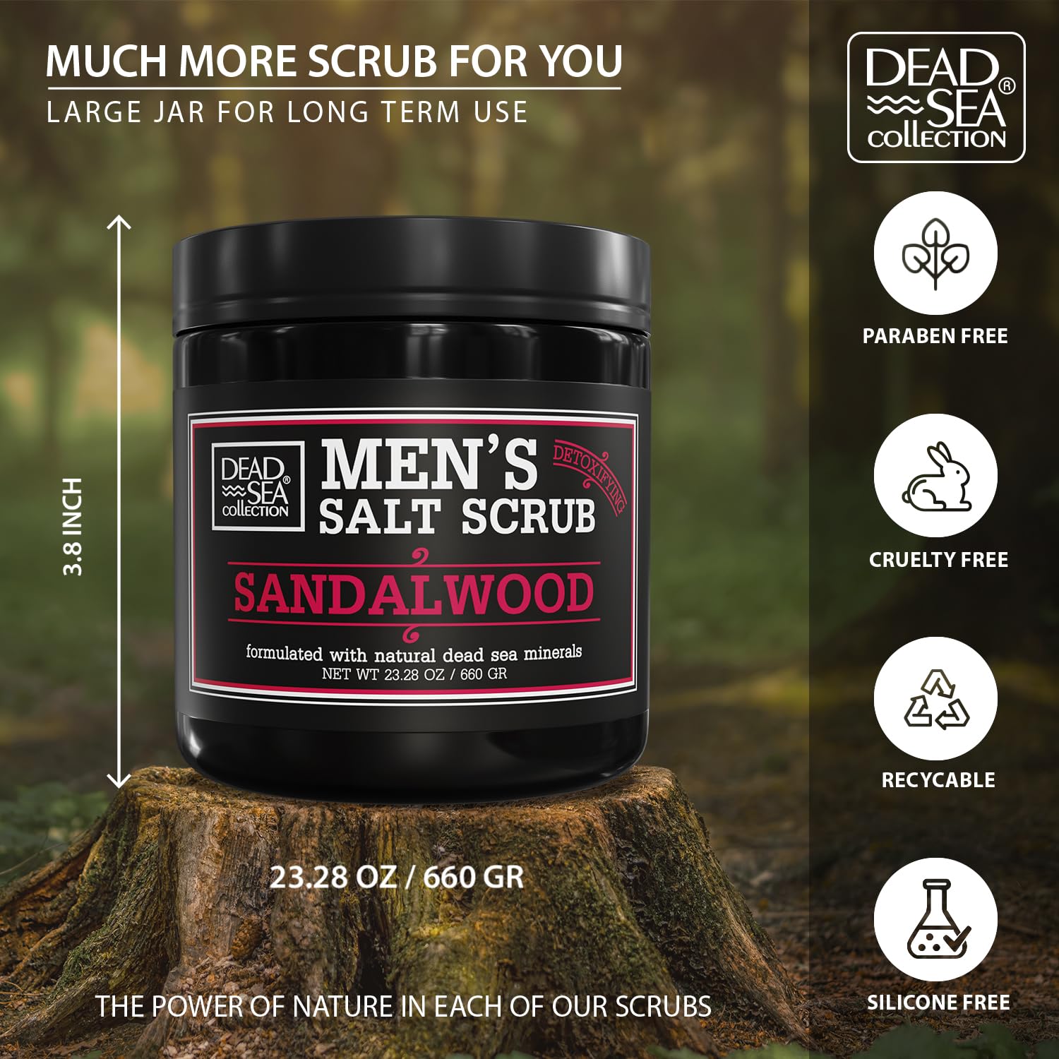 Dead Sea Collection mineral-rich formula on palm, illustrating gentle cleansing action.
