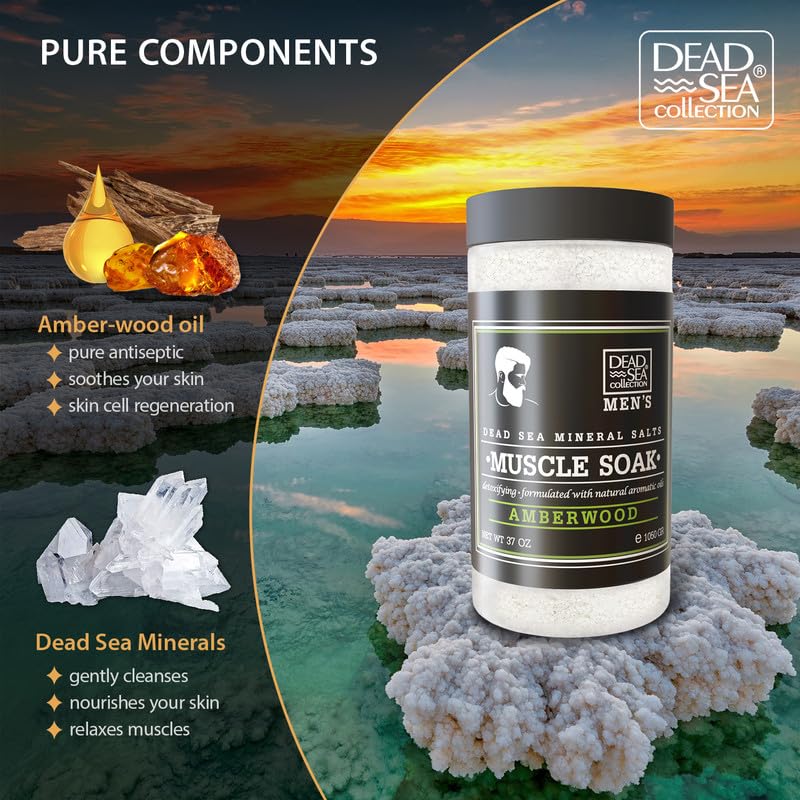 Dead Sea Collection muscle recovery bath salts tub scene for gentle post-exercise relief