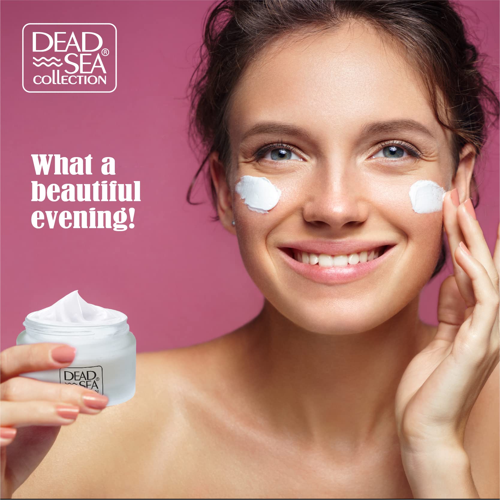Night cream being patted onto hand for absorption