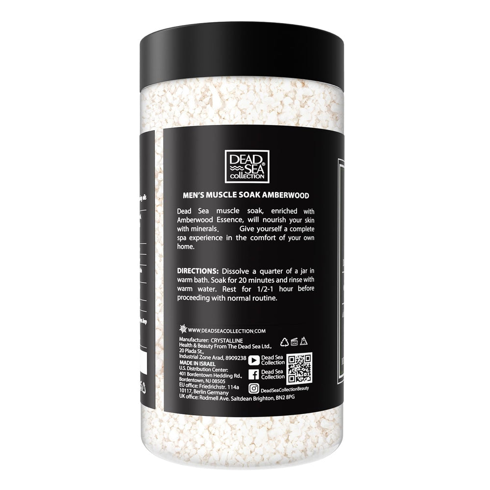 Dead Sea Collection salt granules in hand showing easy measuring and relaxation