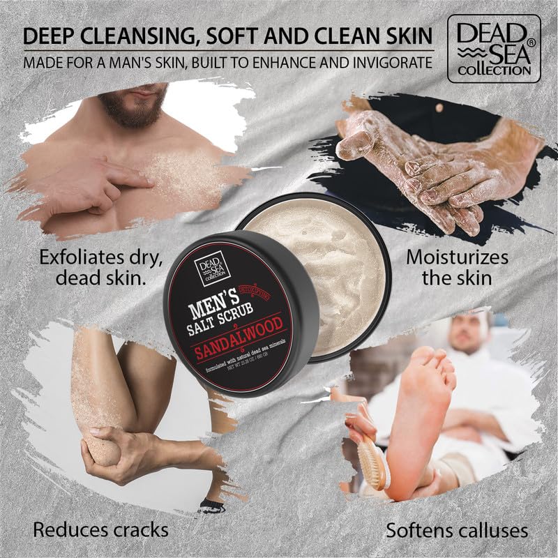 Dead Sea Collection sandalwood aroma on skin, evoking spa-like ritual at home.