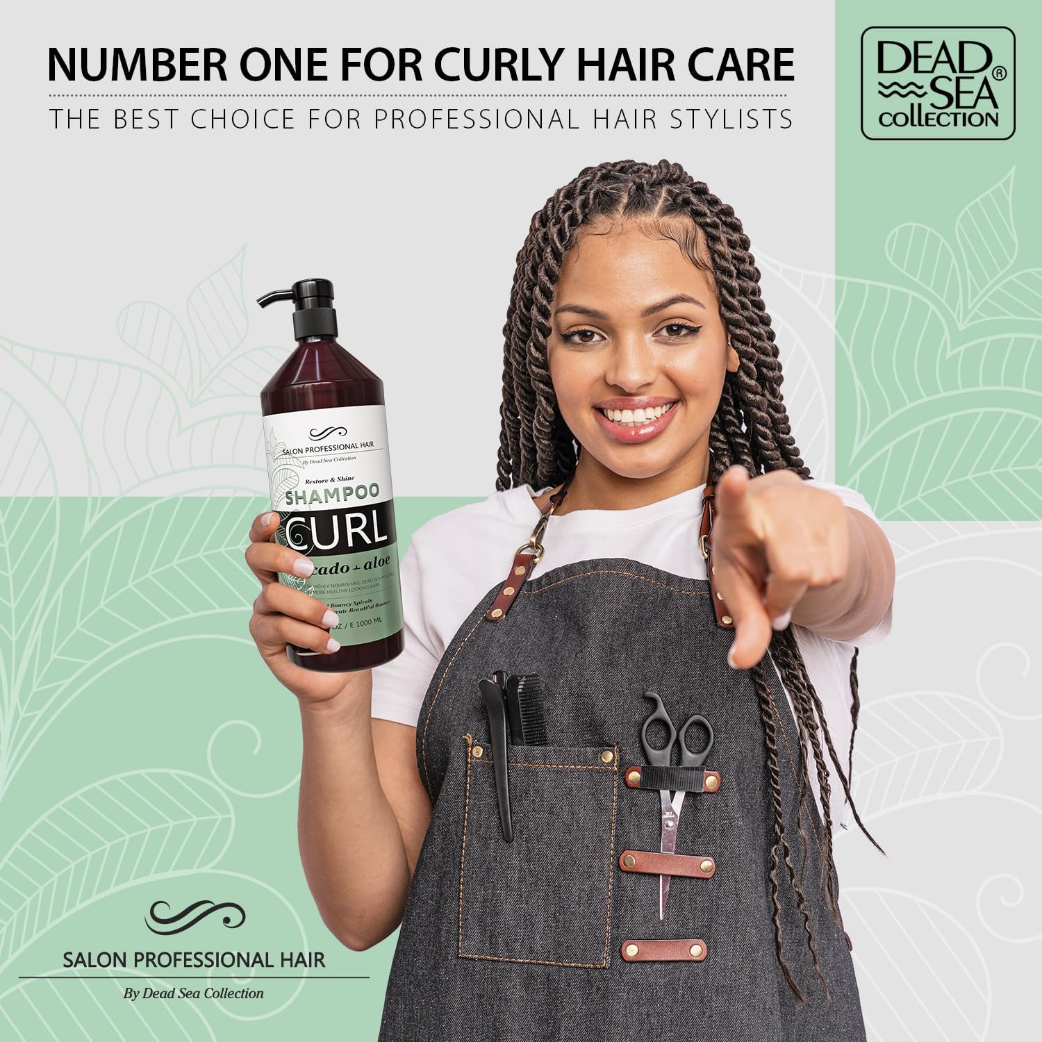 Shiny, voluminous curls after using Dead Sea Collection set.