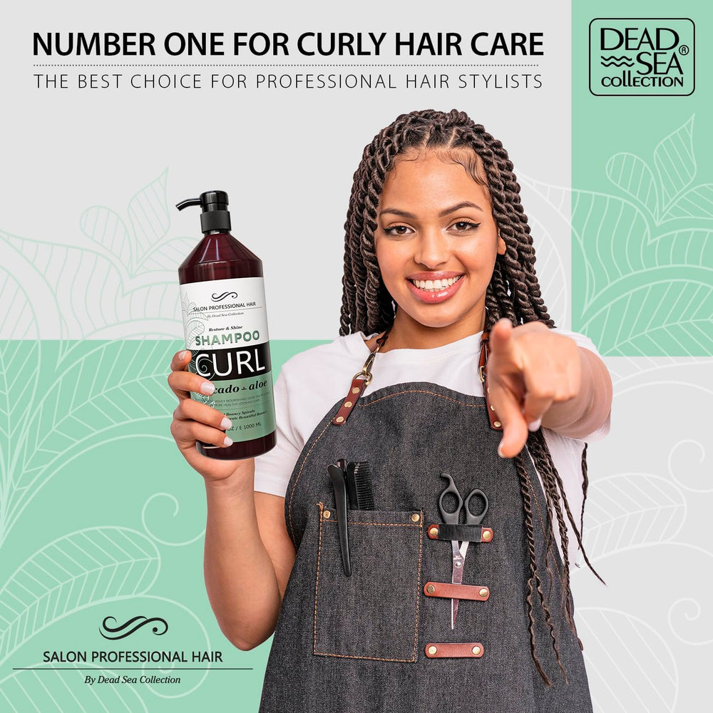 Shiny, voluminous curls after using Dead Sea Collection set.