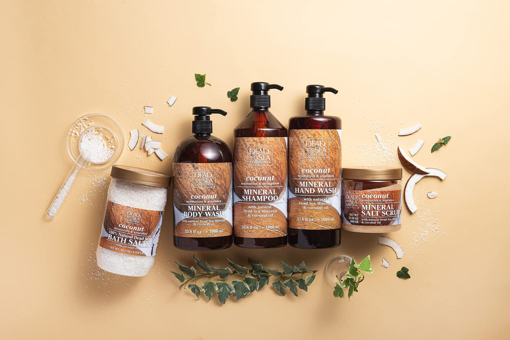 Dead Sea Collection set in use during shower for hydrated, manageable hair.