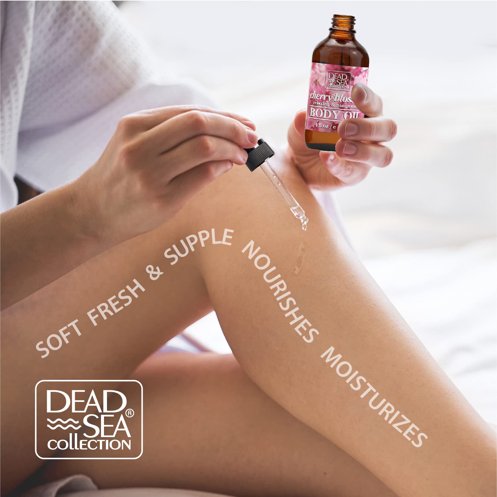 Vitamin A/E/D enriched oil label highlights essential nutrients for skin care.