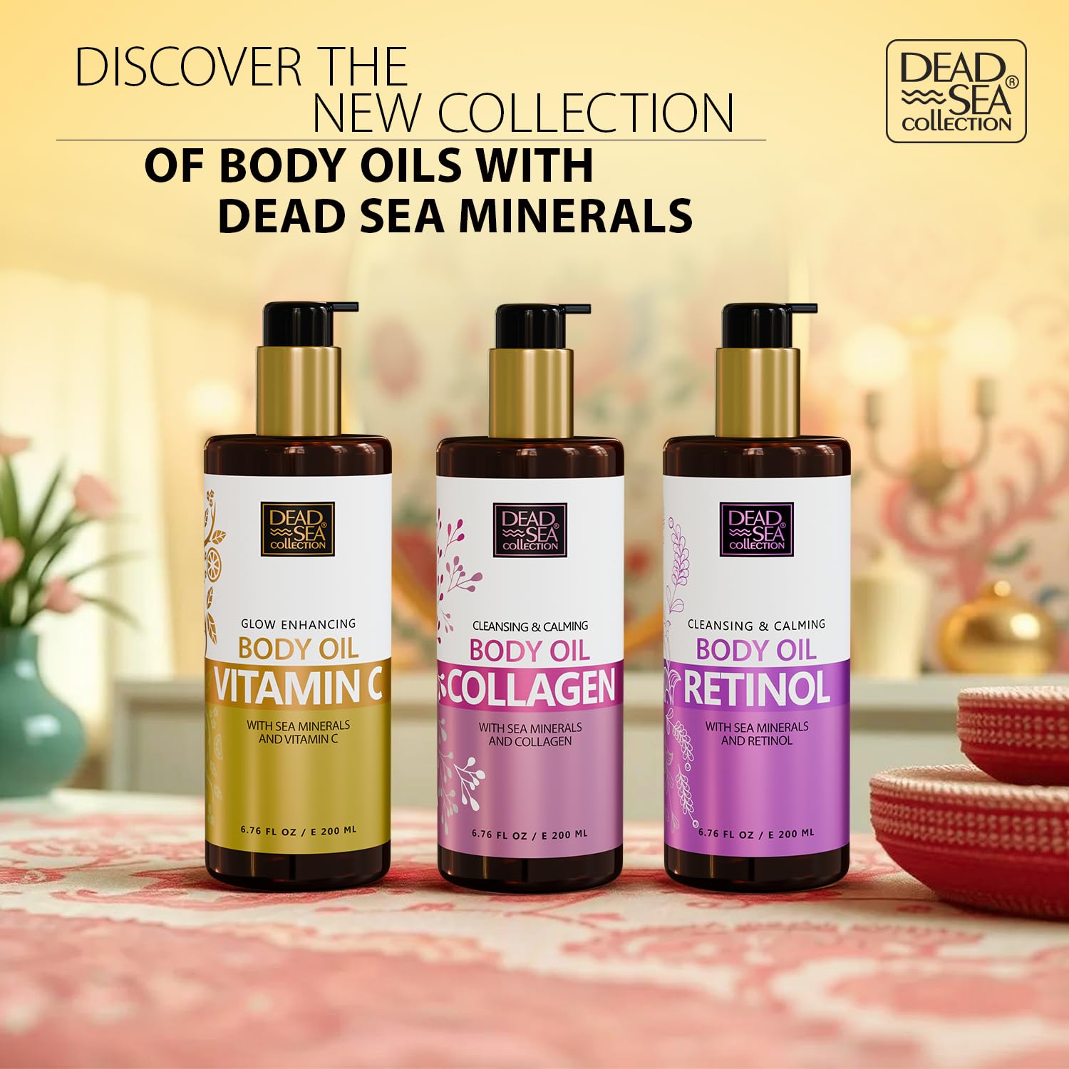 Dry skin comfort with Dead Sea Collection Vitamin C Body Oil for lasting softness.