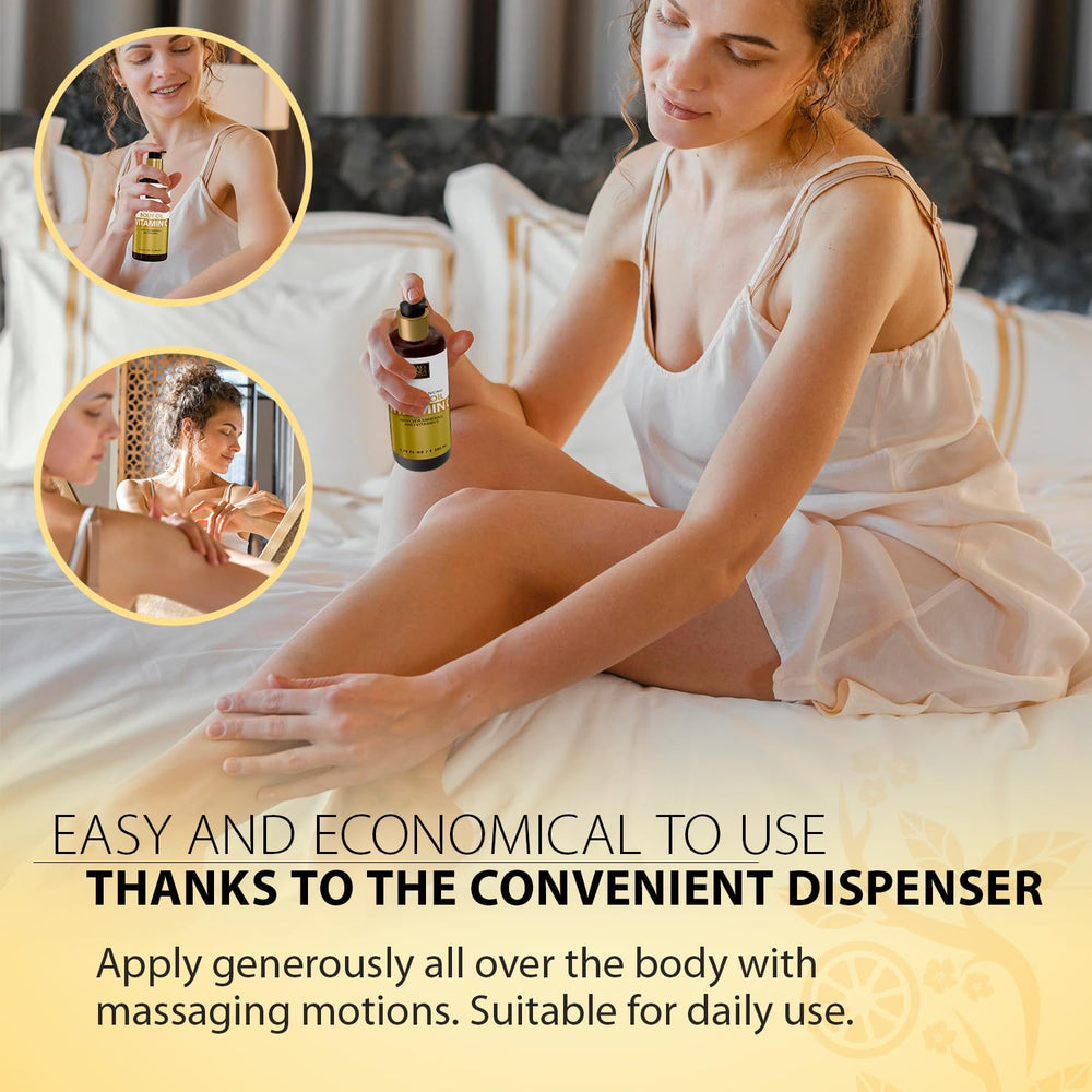 Subtle fragrance in Dead Sea Collection Vitamin C Body Oil enhances daily skincare routine.