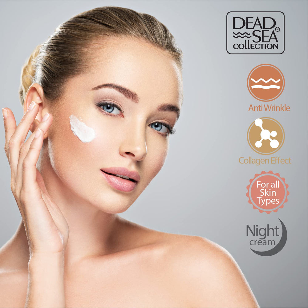 Vitamin E packaging and Dead Sea Collection bottle on display