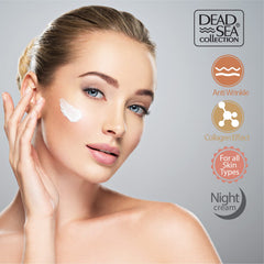 Vitamin E packaging and Dead Sea Collection bottle on display