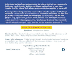 Dead Sea Warehouse Amazing Minerals Bath Salts crystals highlight mineral richness for a premium soak.