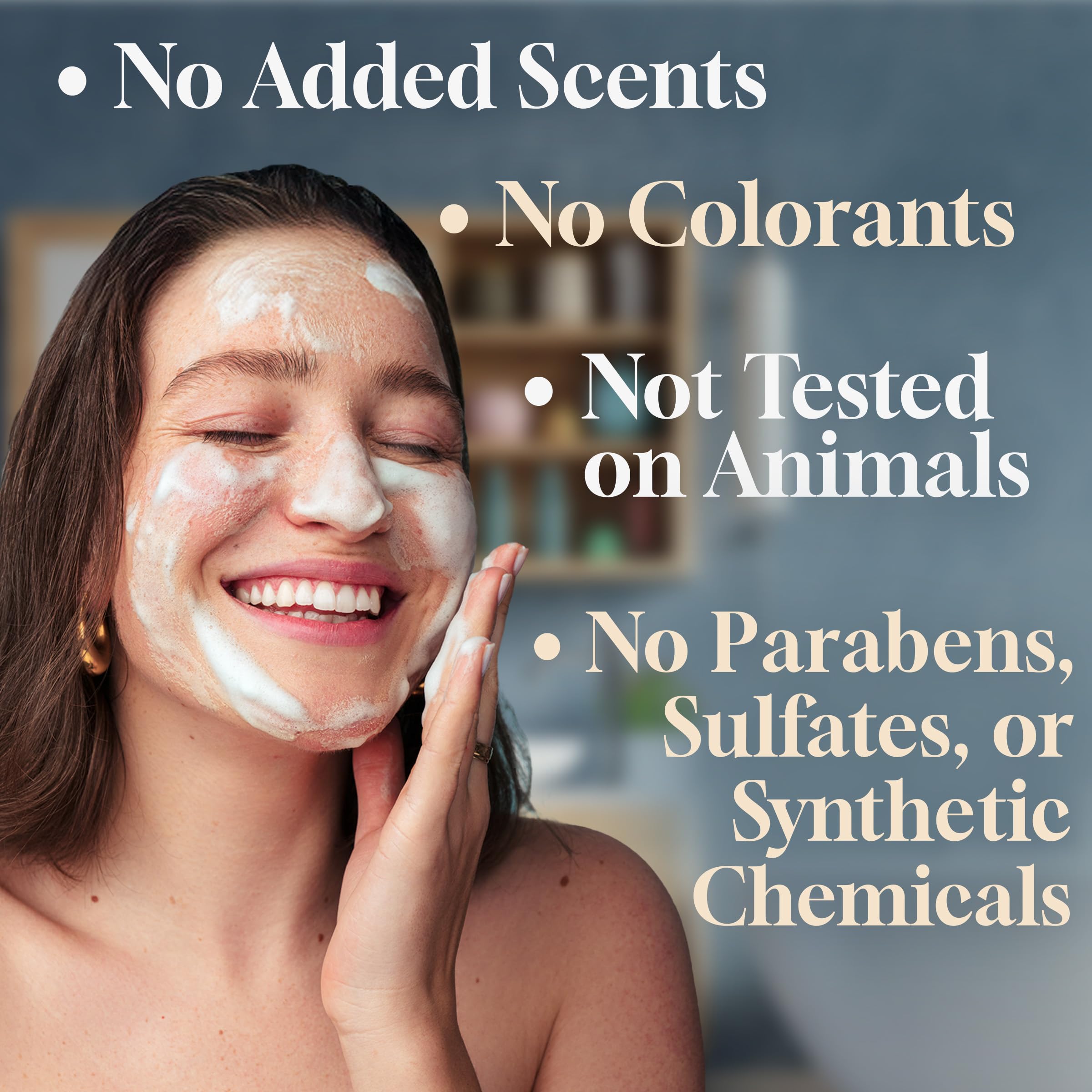 Dead Sea Warehouse COMBO bar lather demonstrates creamy cleansing for combination skin.