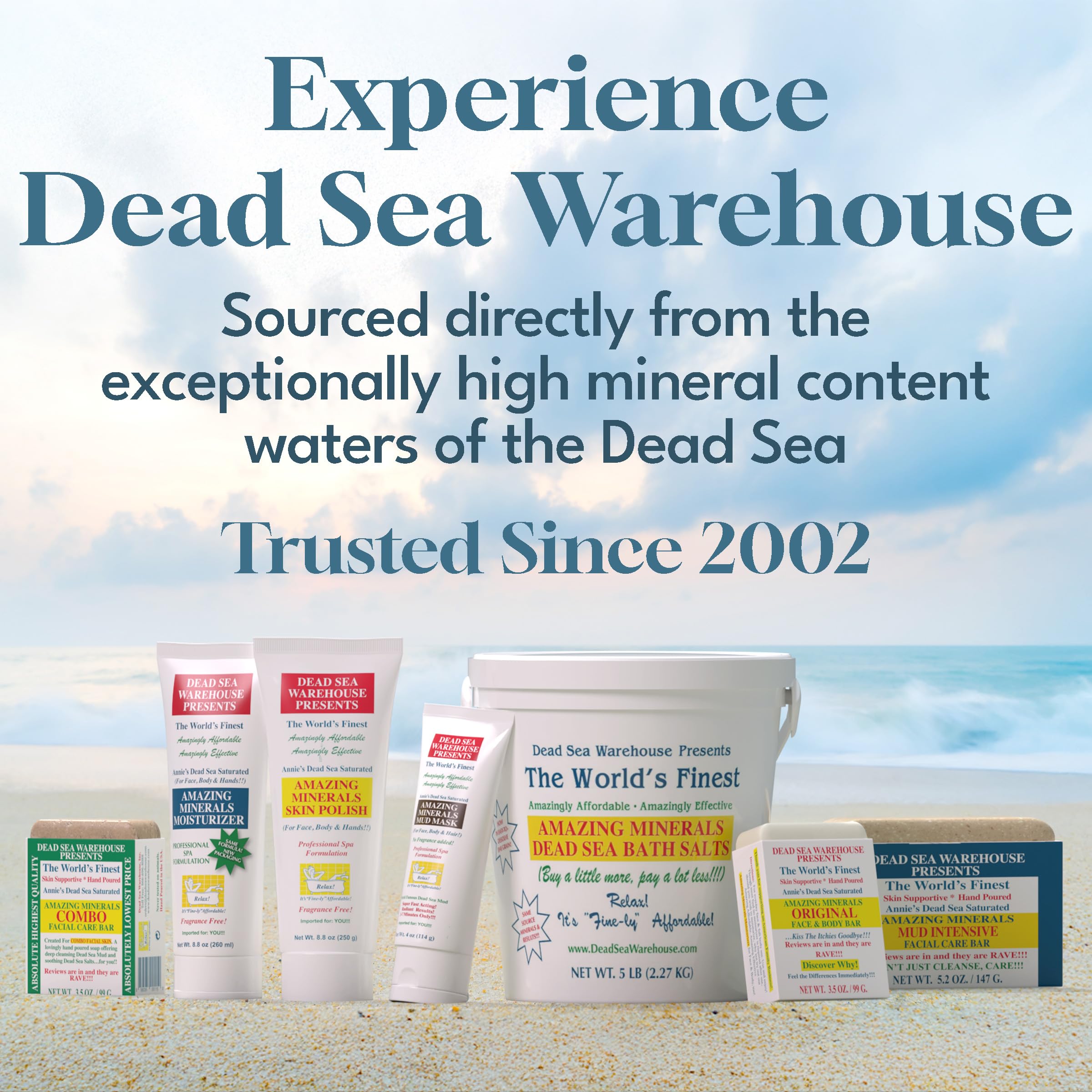 Dead Sea Warehouse fragrance-free soap for sensitive skin, gentle cleanse.