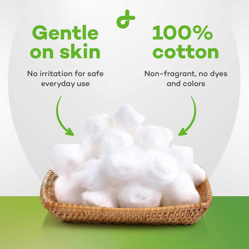 Dealmed cotton balls feature pure cotton, no dyes or perfumes.