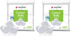 Dealmed cotton balls bulk pack in resealable bag for versatile cleaning and gentle application.