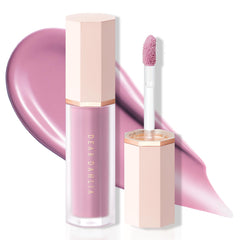 DEAR DAHLIA Petal Drop Blush Hazy bottle shows lightweight vegan formula for dewy glow
