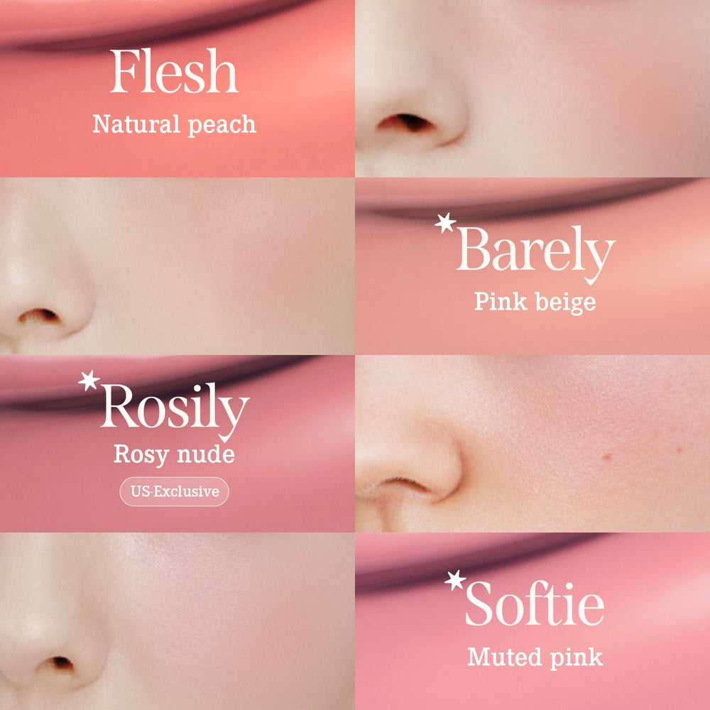 Petal Drop Blush applied on cheek for a natural flush